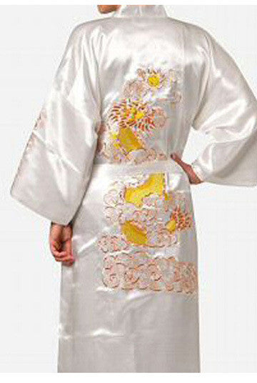 White Satin Kimono